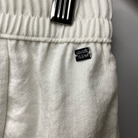 Monk & Lou | White Jogger Pants - stretchy waisted band - small - Picture 7 of 7